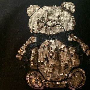 Beautiful teddy bear sequins sweater